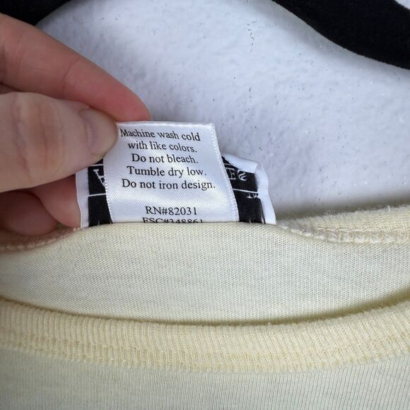 Vintage 90s Anne Geddes Baby Daisies Graphic Tee Dress OS Yellow Rare Y2K Floral - Picture 6 of 11